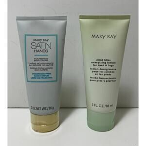 MARY KAY Satin Hands Shea Cream & Mint Bliss Energizing Lotion for Feet & Legs